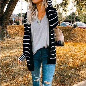 Express striped cardigan